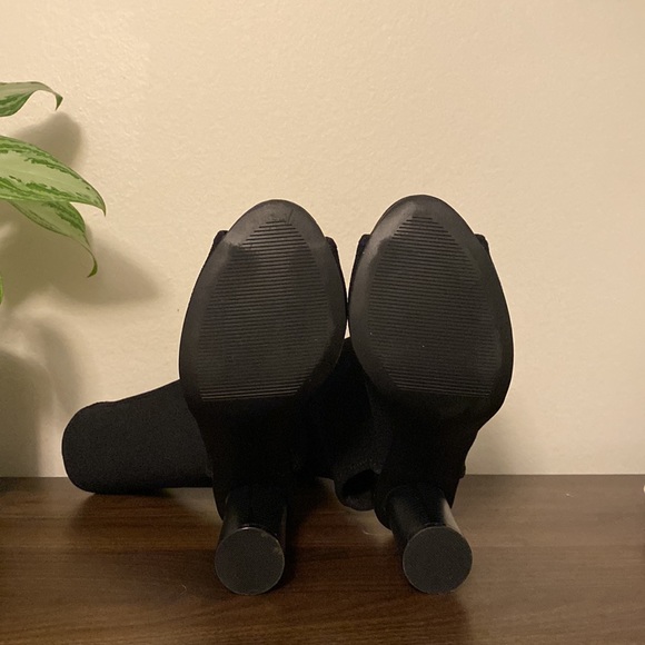 H&M Peep Toe Black Sock Bootie - Picture 5 of 7